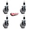 Service Caster 5'' Semi Steel Wheel Swivel 1-1/2'' Expanding Stem Caster Set, 4PK SCC-EX20S514-SSS-112-4 - alternate 3